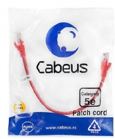 Кабель Patch Cord Cabeus (PC-UTP-RJ45-Cat.5e-0.3m-RD-LSZH),Cat.5e,0.3м,красный ― "Сплайн-Технолоджис"