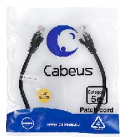 Кабель Patch Cord Cabeus (PC-UTP-RJ45-Cat.5e-0.3m-BK-LSZH),Cat.5e,0,3 м,черный ― "Сплайн-Технолоджис"