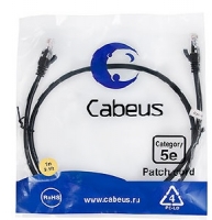 Кабель Patch Cord Cabeus (PC-UTP-RJ45-Cat.5e-1m-BK-LSZH),Cat.5e,1м,черный ― "Сплайн-Технолоджис"