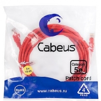 Кабель Patch Cord Cabeus (PC-UTP-RJ45-Cat.5e-5m-RD-LSZH),Cat.5e,5м,красный ― "Сплайн-Технолоджис"