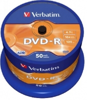 Загот. компакт диска DVD- R 16x Verbatim 4.7Gb, (50 шт.) cakebox  ― "Сплайн-Технолоджис"