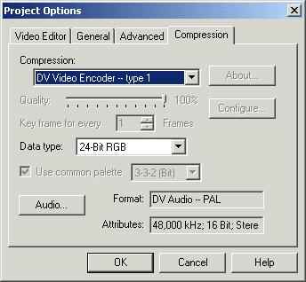 DV Audio Panel Properties Image